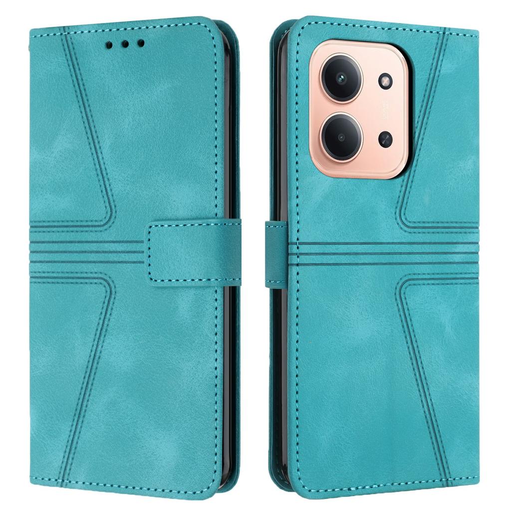 For Xiaomi Redmi 15C 4G (Global) (171mm)/Poco C85 4G (171mm) Case Triangle Imprinted Anti-Scratch PU Leather Phone Wallet Cover