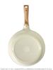 Pearl Metal 24cm Deep Frying Marble HB9571 Pan, Ivory, Lightweight, Coating,
