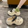 Thick-Soled Clog Shoes for Women Summer Ins Trend Closed-Toe Non-Slip Cartoon Shoes Outdoor Height-Increasing Beach Slippers