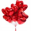 Set aus 10 roten Herz-Folienballons