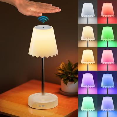Rechargeable RGB LED Night Lamp Creative Gesture Control Hand Gesture Sensor Light Adjustable Home Decor Room Bedside Lamp