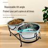 Elevated Stainless Steel Cat Bowl Set – Double Bowls for Food & Water, Protects Cervical Spine
