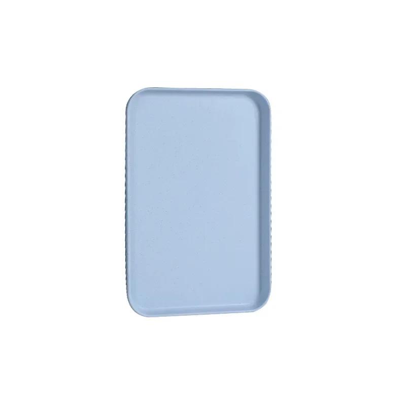 Green Rectangular Food Bread Pan Plastic Tray for Storage, Household Kitchen Supplies, Hotel Service, Dessert