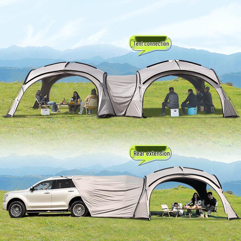 Tienda de campaña para coche con dosel de cúpula de vinilo negro: Entrega Rápida, Impermeable, Exteriores, Toldo para Sombrilla de Camping