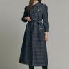 Jacquard Denim Belted Shirt Dress Zc10qp004on