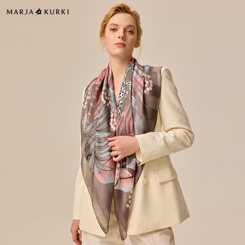 MARJA KURKI Premium Silk Square Scarf 108*108cm