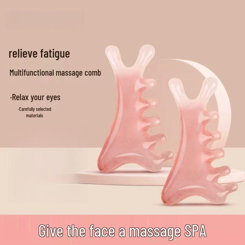 4-in-1 Multifunctional Resin Scalp Massager & Gua Sha Comb for Head and Face Therapy