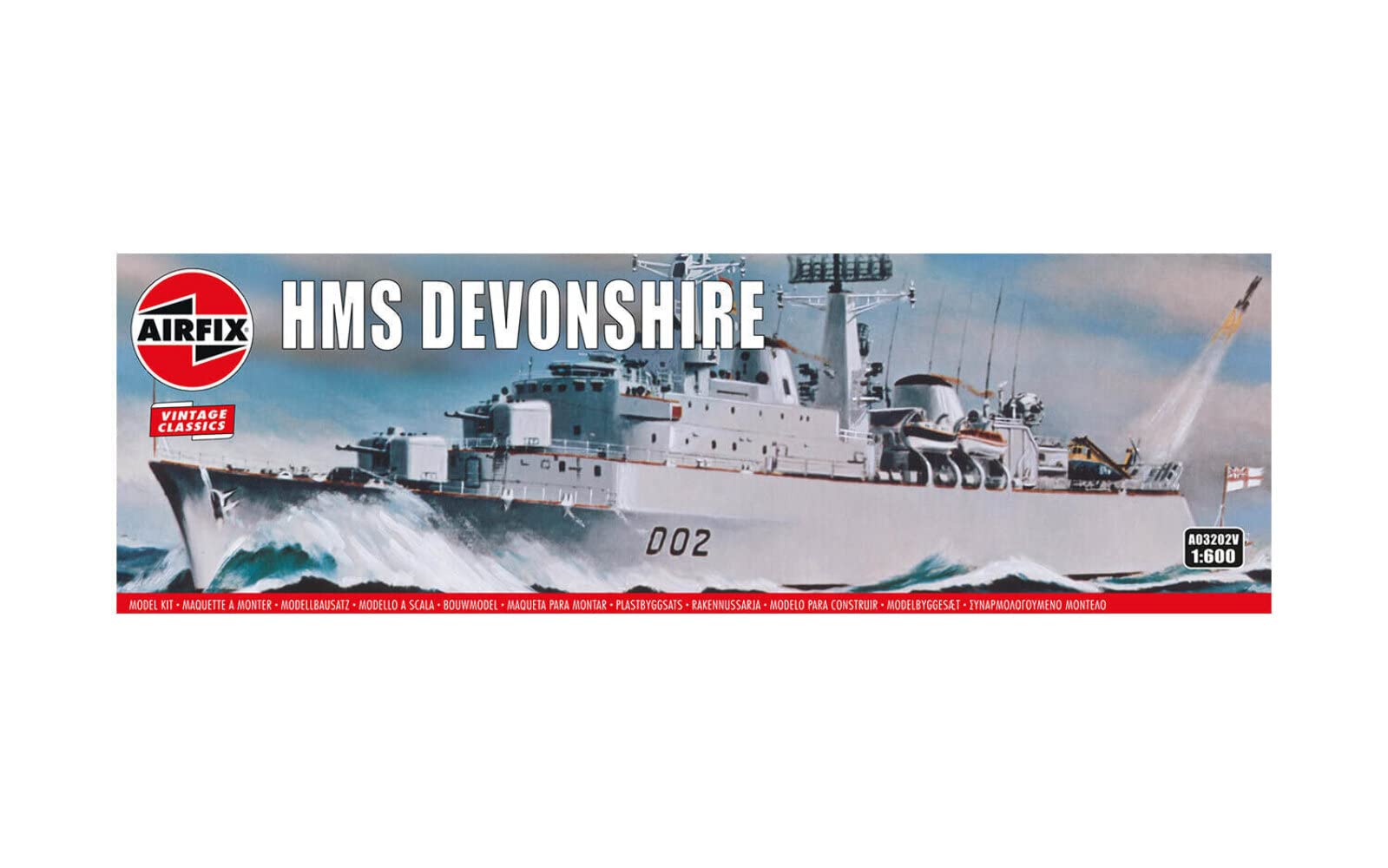 

Airfix Королевский флот HMS Devonshire Пластиковая модель Формованный цвет A03202V 1/600 X-3202V
