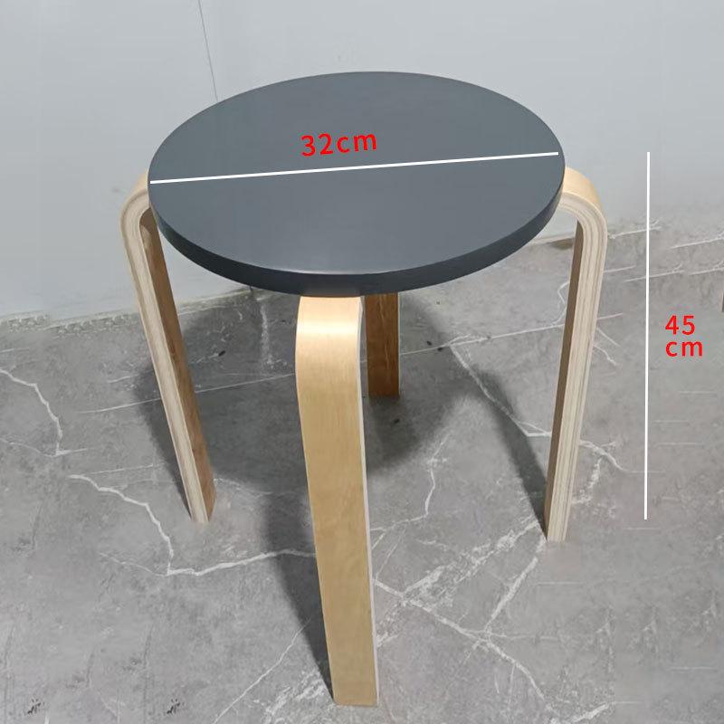 Solid Wood Stool - High & Low Styles: Commercial, Dining, Low, Simple, Adult Bentwood