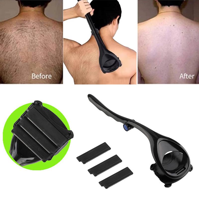 Erkekler İçin Acısız Sırt Tıraş Makinesi Kıl Alma Aparatı Epilatör Tıraş Makinesi Sırt Uzun Saplı Taşınabilir Vücut Bakım Cihazı Katlanabilir Tıraş Makinesi Vücut Bakımı