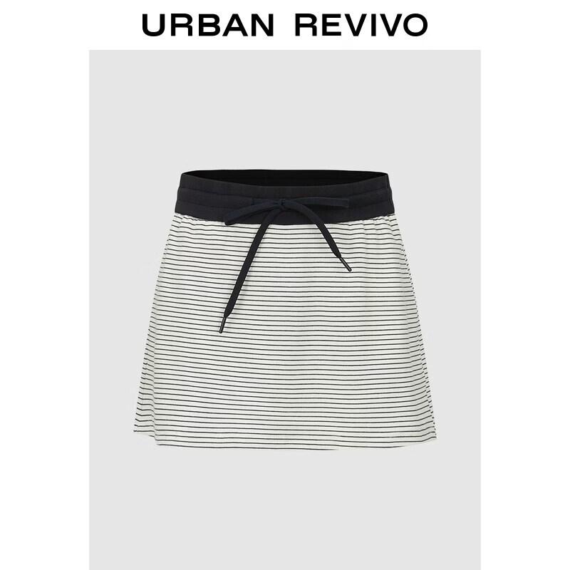 UR Women s Striped Drawstring Mini Skirt M
