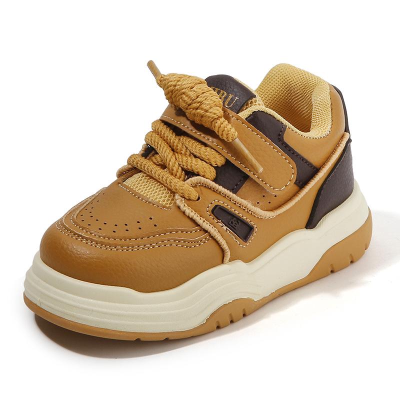 

Kids Spring Autumn White Sneakers Boys Girls Canvas Shoes Soft Sole Toddler Casual Shoes the inner length of size 21 shoes is about 14cm коричневый