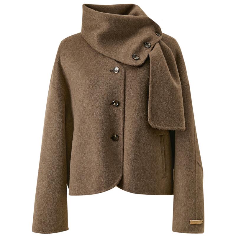 Sancai 100% Merino Wool Double-Faced Short Coat