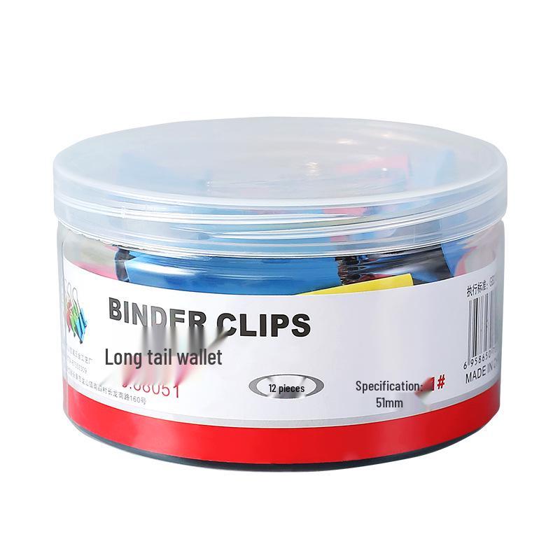 Super Large Colored Swallowtail Metal Clips - Long Tail Stationery for Office Use