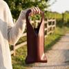 Waterproof Leather Wine Carrier Sturdy Handle Beer Gift Bag Wine Tote  Champagne Gifting
