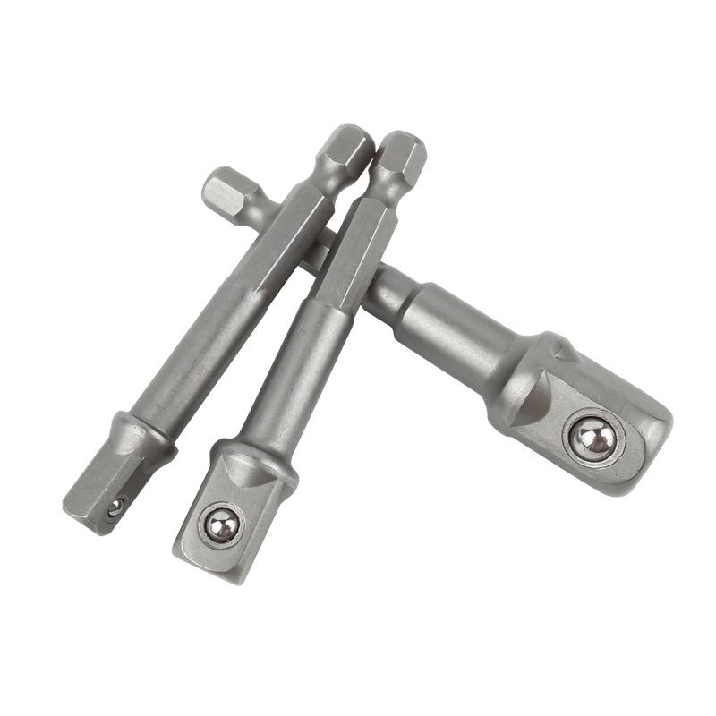 1/3Pcs Power Tools Chrome Vanadium Steel Socket Adapter Seth EX Shank To 1/4 "3/8" 1/2 "Extension Drill Bits Hex Bit Set
