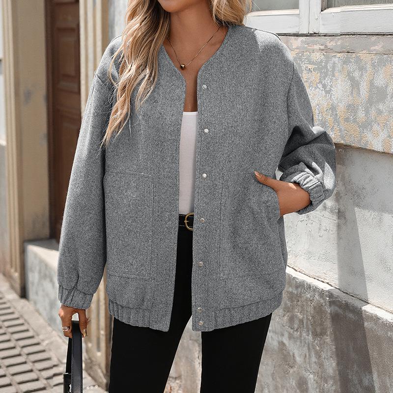 Women's Versatile Solid Color Long Sleeve Zipper Jacket - Autumn Fashion New Arrival