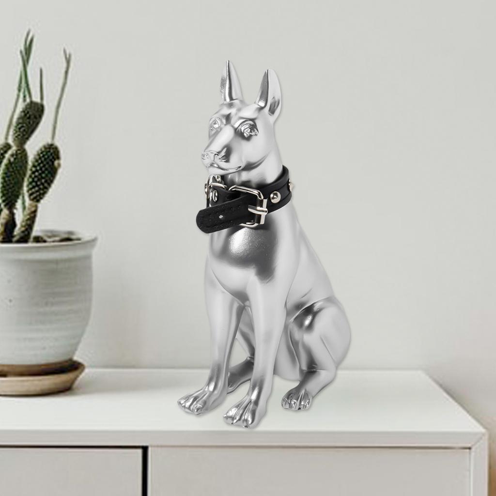 Buy Dog Statue Figurine Ornament Decor Art Resin Indoor for Birthday
