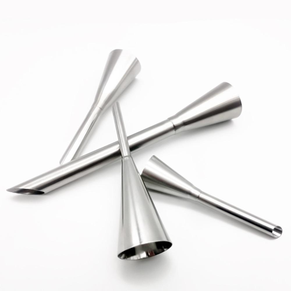 4PCS Pointed Tip Cream Puff Piping Nozzle Long Nozzle Tip Eclair Piping Tip  Cake Cream Puff Filling