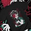 Hot Sale Anime Demon Slayer Kokushibo Graphic Print T-shirt Men Women Streetwear Y2k Harajuku Fashion Casual Oversized Top Cotton Summer New Tee
