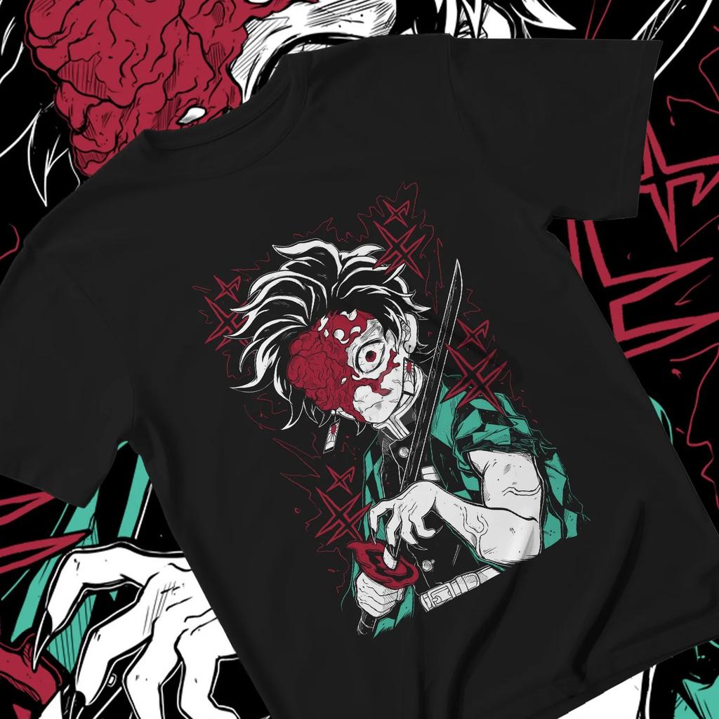 Hot Sale Anime Demon Slayer Kokushibo Graphic Print T-shirt Men Women Streetwear Y2k Harajuku Fashion Casual Oversized Top Cotton Summer New Tee