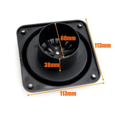 60mm 75mm Dieselheizung Klimaanlage Kanal Luftauslass mit Lüfter Schwarz Für Webasto Auto LKW Wohnmobil VAN