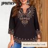 Camicie e Bluse Casual alla Moda da Donna JPNTKY a Maniche Lunghe con Scollo a V