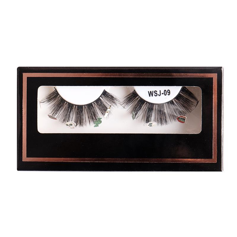Halloween False Eyelashes A Pair Of High Imitation Mink Hair Decorative Stickers Thick Eyelashes