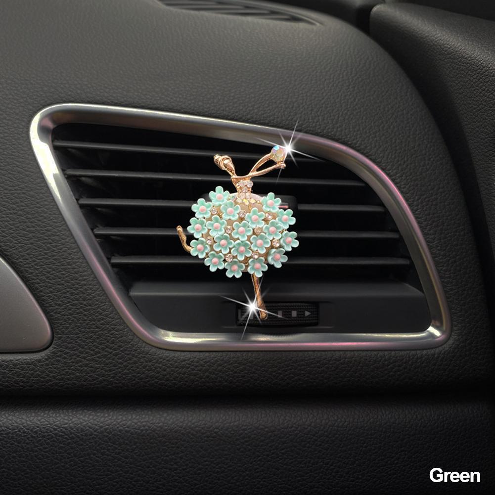 

Девушка автомобиль кондиционер дефлектор ромашка духов клипса изысканное украшение милые аксессуары все для автомобиля аксессуары для женской машины зелёный
