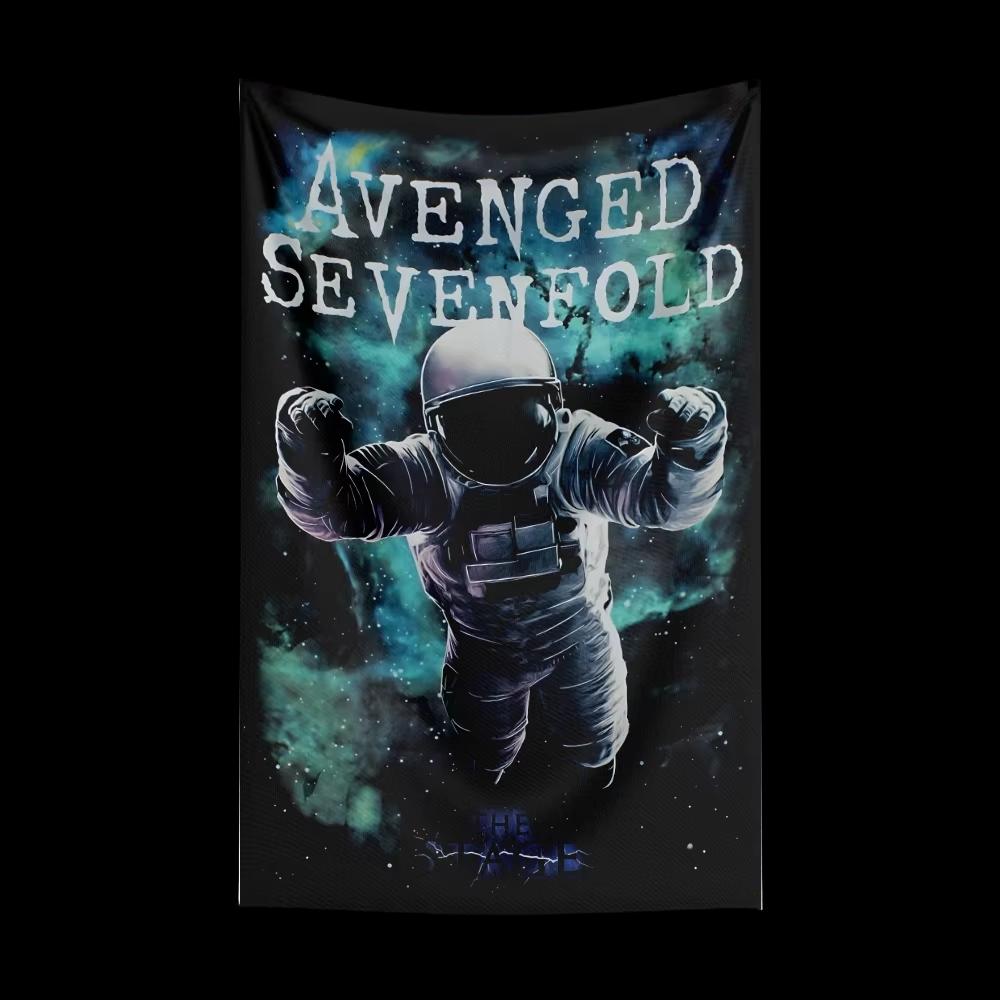Rock Band Flag Tapestry AAvengeds Sevenfolds Aesthetic Room Decor Background Cloth Wall Art Decor OutDoor Concert Party Banner