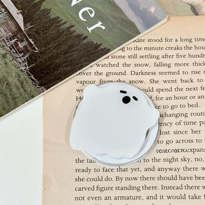INS Śliczny Zabawny Halloweenowy Duch Magnetyczny Uchwyt Griptok Podstawka Pod Telefon Wsparcie Dla iPhone Dla iPada Magsafe Smart Tok