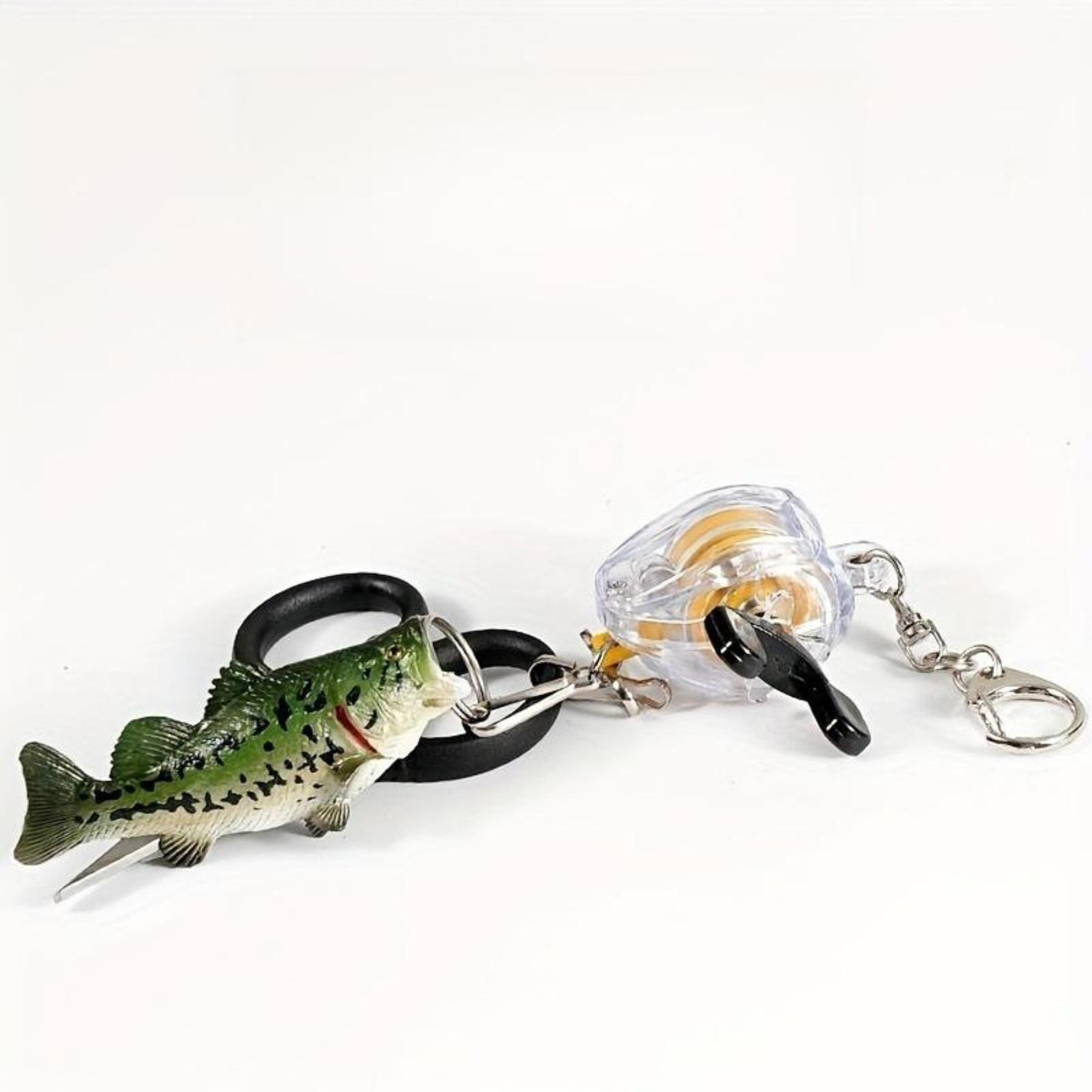 3D Sea Bass Keychain, lure Fishing Stick, Fisherman s Sea Fishing Platform, Backpack Pendant, Fishing Gear Accessory