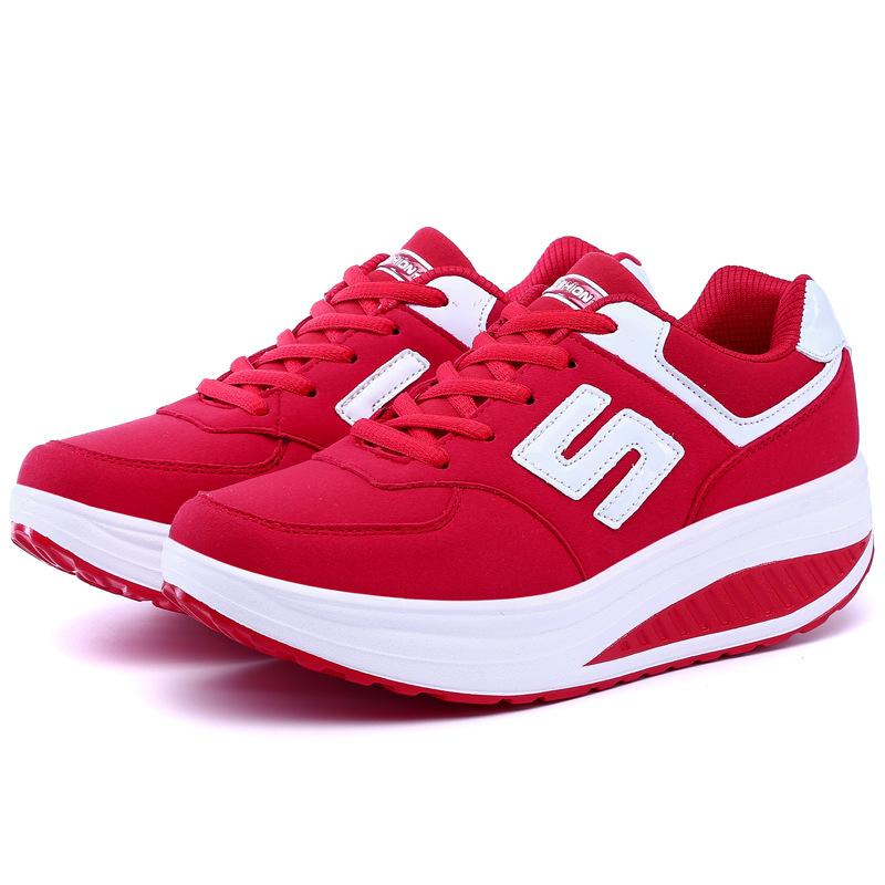 Fashion Spring And Autumn Women's Shoes Leather Breathable Fashionable Women's Rocking Shoes Casual Sports Shoes Trendy Women's Shoes