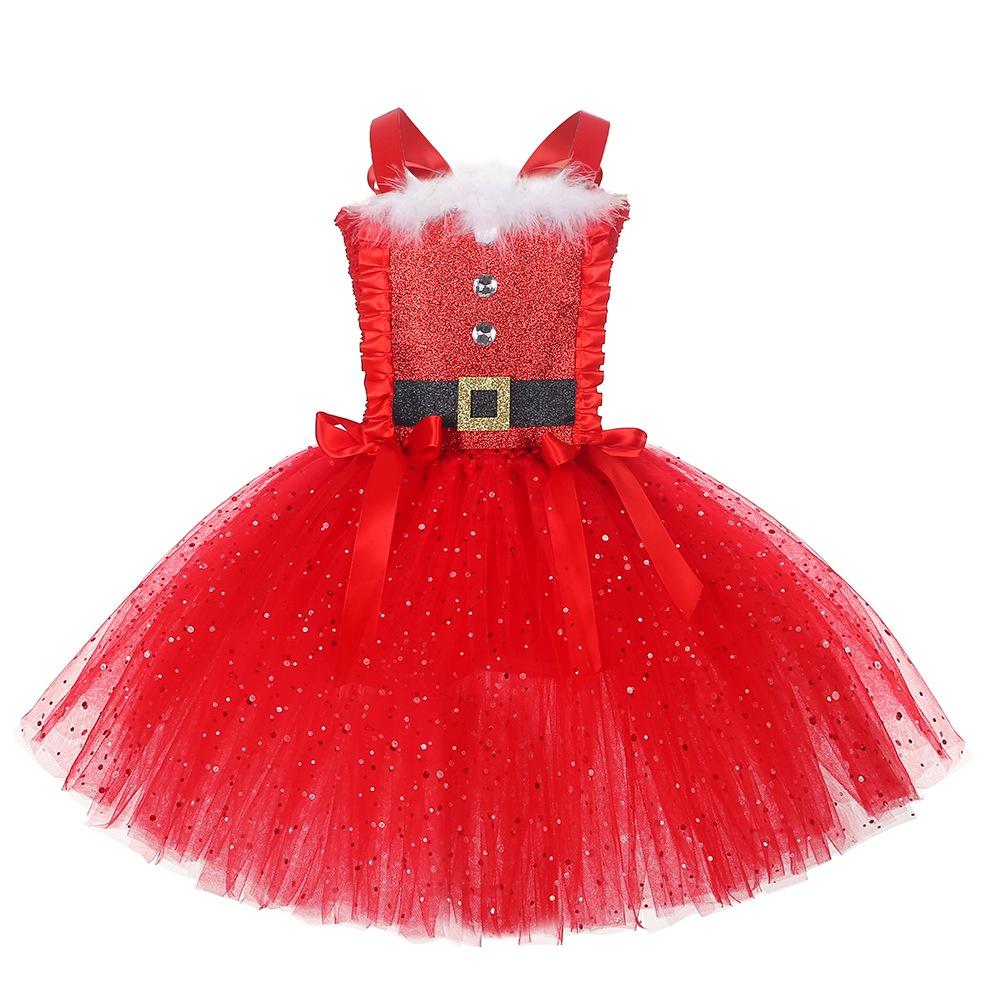 Christmas Tutu Dress For Girls European American Style Soft And Safe Suitable For All Seasons