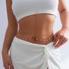 Ingemark Sexy Rhinestone Star Tassel Pendant Waist Belly Belt Chain for Women Summer Bikini Rave Body Zircon Y2K Accessories