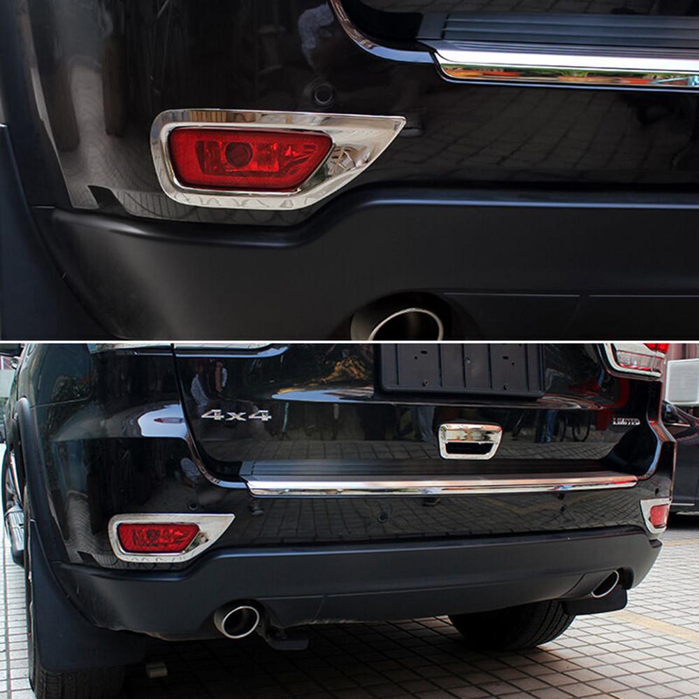För Jeep Grand Cherokee WK2 Dimbakljus Lampa Stötfångare Dimljus Krom Kåpa Bezel Tillbehör 2011 - 2017 2018 Listning