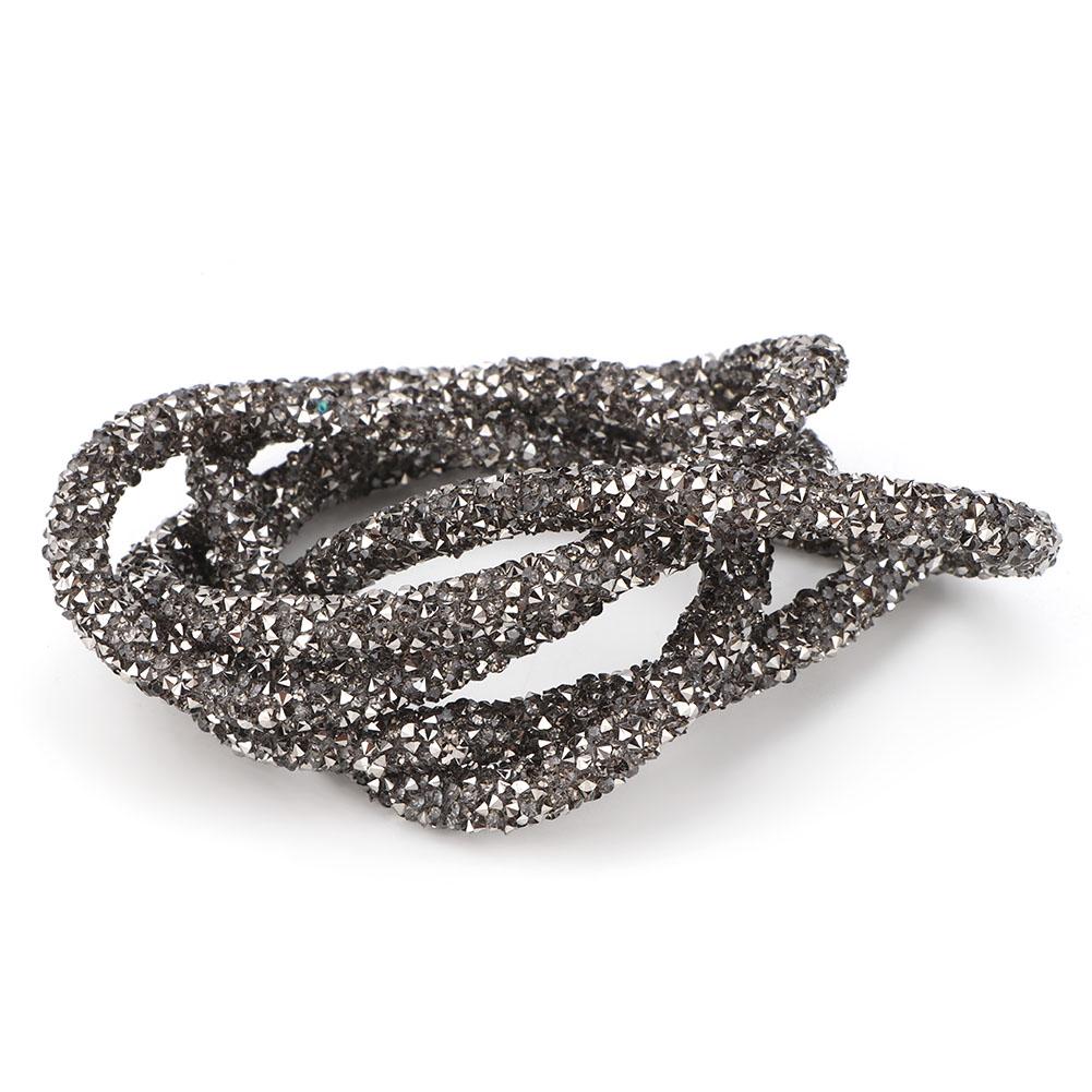 DIY Harz Diamant Kristall Strass Kette Besatz Band für Schmuckherstellung (Grau)