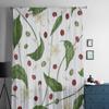 Natural Coffea Or Coffee Tree Leaves Chiffon Sheer Curtains for Living Room Bedroom Window Curtain Voiles Tulle Cortinas