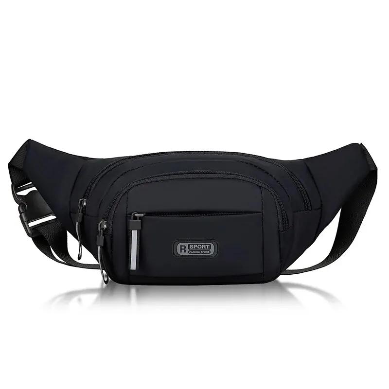Canvas Fit Waistpack Mobile Fanny Waist Packs Men's Sports Outdoor Leisure Running Anti Theft Ultra Thin Invisible Waist Bag