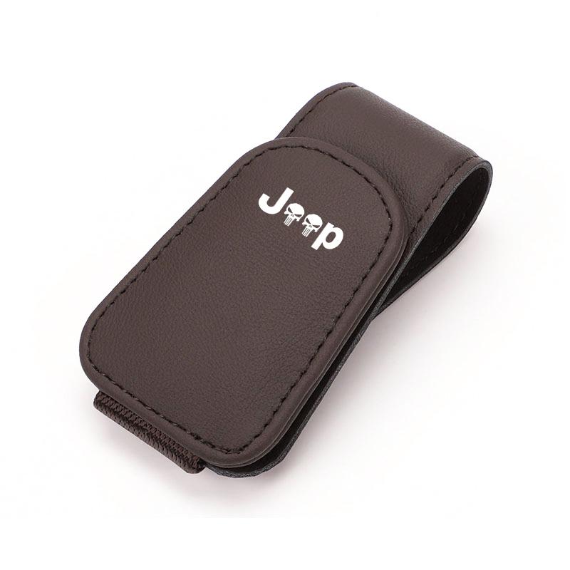 Car Sun Visor Glasses Box Auto Sunglasses Clip Card Accessories For Jeep Renegade Wagoneer Avenger Recon Wrangler JK Gladiator C