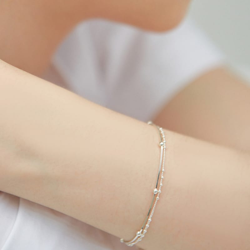 ENGBROX layered ball bracelet