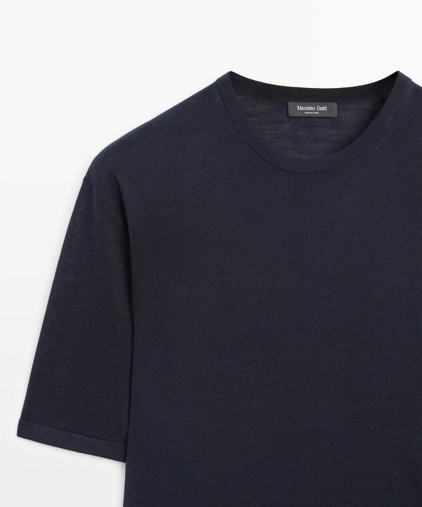 Masimodutti Wool Blend Short Sleeve T-Shirt