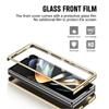 Leather for Samsung Galaxy Fold 6 5 4 3 Case Slim Hard Stand Protective Film Cover Stand Mental Holder Shockproof Luxury