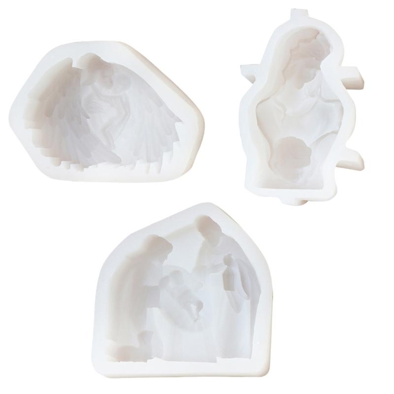 Resin Mold Silicone Texture with Prayer Pattern Candle Moulds for Table and Bedroom for Crafting Unique Table Decors