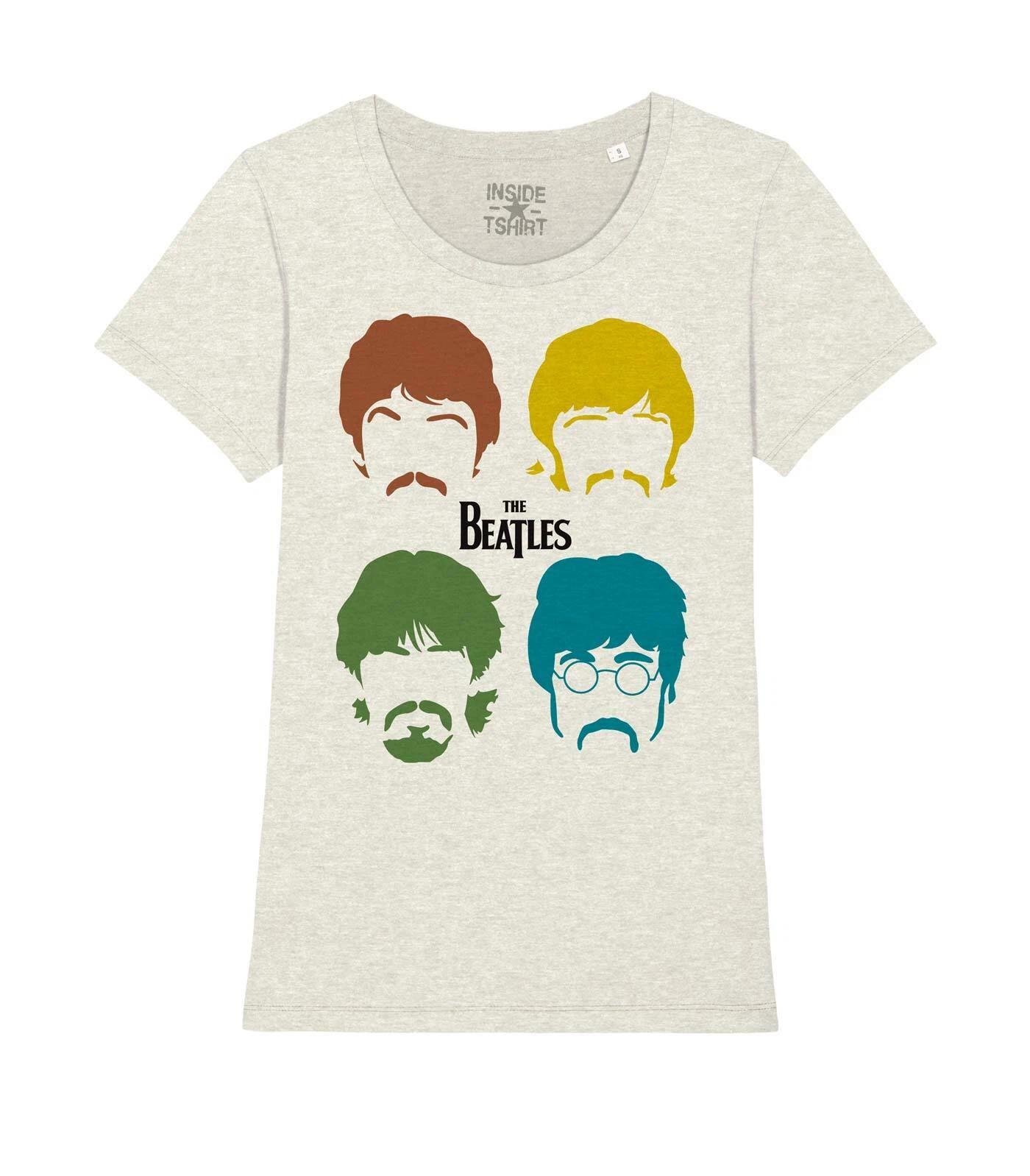 The Beatles Faces Lennon Starr McCartney Harrison Rock Music T-Shirt S