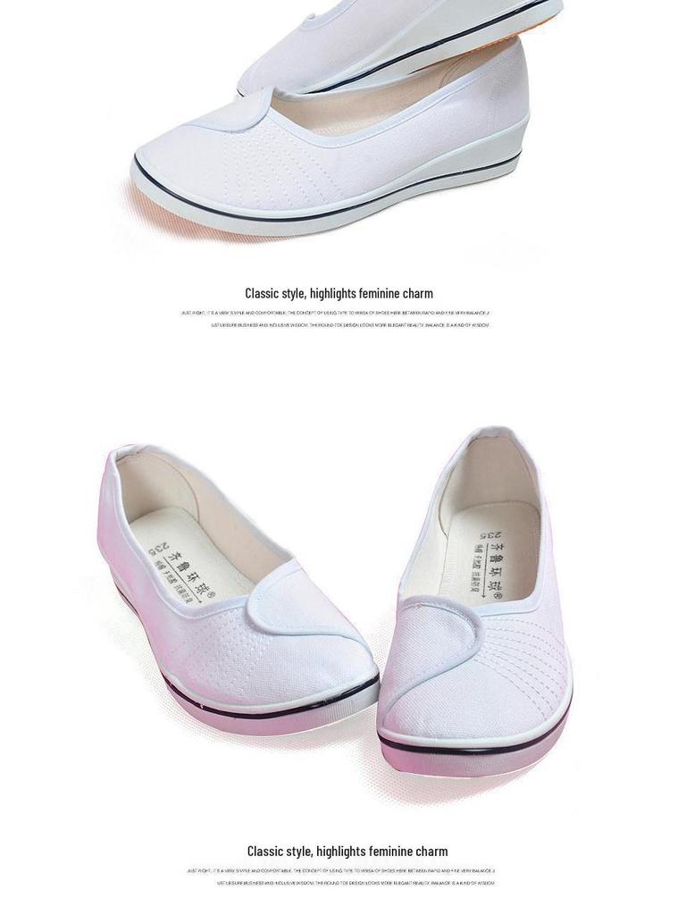 Comfortable Non-Slip White Nurse Shoes: Soft Sole, Low-Cut, Slip-On for Summer Work