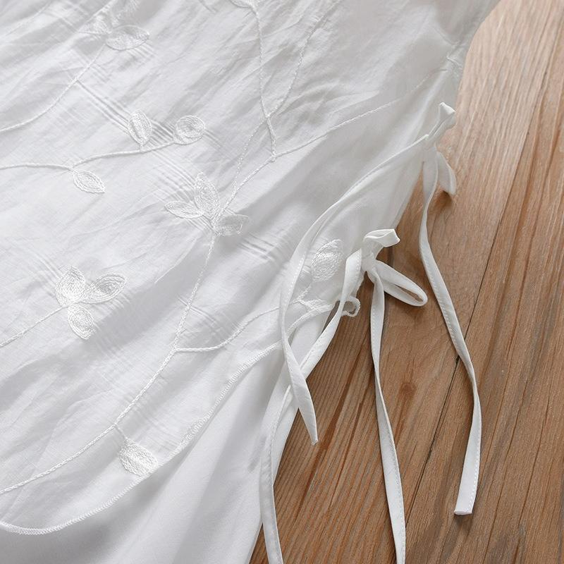 Girls' Chinese Style Dress, Chinese Style Fake Two-piece Side Tether Embroidered Cheongsam Skirt