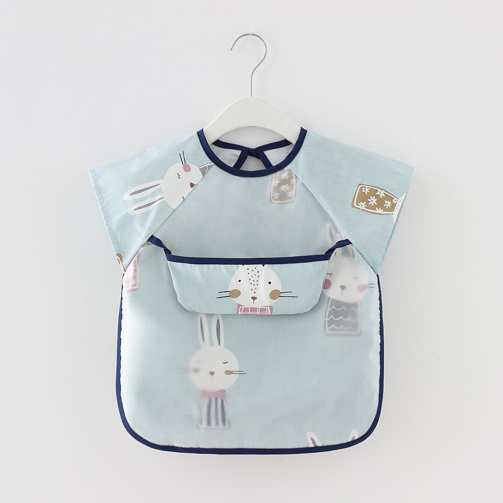 Blouse imperméable en coton à manches longues avec poche pour enfants