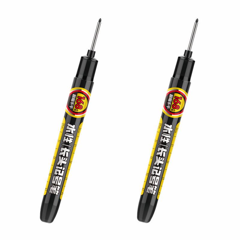 Long Tip 20mm Black Waterproof Deep Hole Marker for Woodworking and Tile