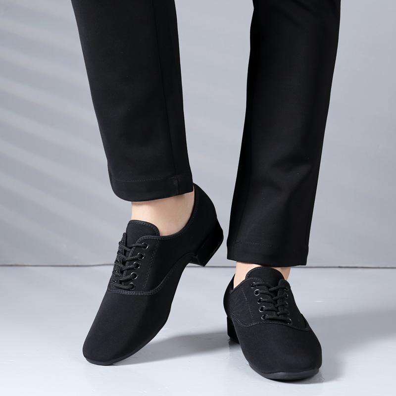 Oxford Latin Dance Shoes for Men Soft Rubber Sole Party Modern International Standard Dancing Shoes Heeled 3cm